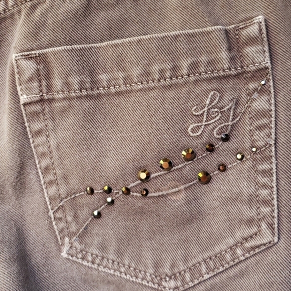 Liu Jo  Brown Denim embellished jeans 26 - Picture 3 of 13